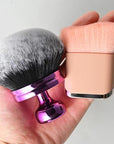 Blend & Blur Extra Large Beauty Soft Body Makeup Brush,Face Self Tanner 2 Pack—Wide Round Head Kabuki Brush Tanning Applicator Set, Powder,Professional Leg Makeup Tool with Drawstring Bag