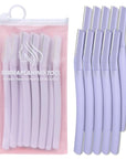 Face Razors for Women, Dermaplane Razor for Women Face, Eyebrow Razor, Facial Razors, Dermaplaning Tool, Gentle Skin Exfoliation Microblades for Sensitive Skin, Peach Fuzz Remover, 10 Count (Lilac)