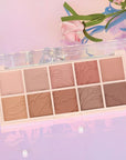 evpct 10 Colors Matte Nude Eye Shadow Palette Makeup for Older Women, Nude Brown Pink Cocoa Taupe Mauve Neutral Matte Cream Smokey Mini Eyeshadow Palette for Blue Green Eyes, Contour Makeup Palettes 6
