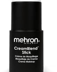 Mehron Makeup CreamBlend Stick | Face Paint, Body Paint, & Foundation Cream Makeup | Perfect for Halloween .75 oz (21 g) (White)