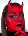 Go Ho Red Face Paint Stick,Easily Washable Formula Body Paint,Non-toxic Full-coverage Cream Red Face Body Paint for Adults Children Halloween Cosplay SFX Devil Clown Makeup