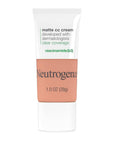 Neutrogena Clear Coverage Flawless Matte CC Cream, Full-Coverage Cool Almond, 1 oz