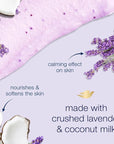 Dove Exfoliating Body Polish Body Scrub Crushed Lavender & Coconut Milk 10.5 oz