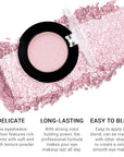 Monochrome Glitter Eyeshadow Makeup Palette, Highly Pigmented Nude Pink Eyeshadow Palette, Shimmer Pressed Powder Eye shadow Makeup, Single Vegan Eye Shadow, Daily Evening Women Girls Eyeshadow Gift9#