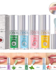 AKARY Hydrating Lip Glow Oil with Big Brush Lip