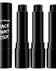 BADCOLOR 3PCS Black Face Body Paint Stick Set for Adults Children, Non-Toxic Hypoallergenic Eye Black Sticks for Halloween Baseball, Softball, Football, Lacrosse, Soccer, Hockey