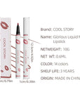 COOL STORY Matte Lip Liner Pencil - Waterproof, Non-Fading, Long-Lasting Plump Effect for Fuller Lips Makeup, Soft & Smooth Texture Easy Glide Lipstick 07#
