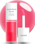 NOONI Korean Hydrating Lip Oil - Applecherry | Long-Lasting, Moisturizing, Plumping, Revitalizing for Dry Lips, Waterproof, No Peel Off, Hydrating, Nourishing Crystal Clear, 0.12 FL Oz