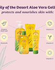 Lily Of The Desert Gelly Moisturizer - 99% Organic Aloe Vera Gel for Skin, After Sun Care with Aloe, Vitamin E Oil, and Vitamin C for Sunburn Relief, 16 Fl Oz