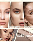 4-Color Contour Makeup Palette, Blush Highlighter Bronzer Powder Kit, Face Cosmetics Gift Set (02#, 1 Count (Pack of 1))