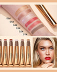 2 in 1 Multifunctional Makeup Pen, Contour Blush Highlighter, Pearl Fine Shine, Matte Natural Brighten Face Makeup (5, 1)