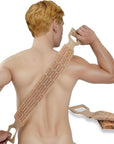 1 Pack Exfoliating Back Scrubber for Shower, Back Massage Bath Brush, Double-Sided Back Scrub Washcloth to Clean Your Body Deeply for Men & Women Skin Care (Brown)