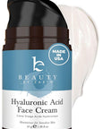 Hyaluronic Acid Moisturizer for Face - USA Made with Organic & Natural Ingredients, Hydrating Anti Aging Face Moisturizer for Dry Skin with Glycerin & Vitamin E, Unscented Anti Wrinkle Cream