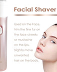 Electric Razor for Women, Hair Trimmer for Bikini Legs Womens Shaving Eyebrow Lips Body Face Beard Mustache Nose Arm Armpit Facial Hair Removal for Women's Shaver 4 in 1 Kit, Type-C Charging Port