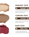 Blush Stick, Matte Cream Blush Stick for Cheeks, Stick,