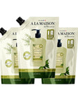 A LA MAISON French Liquid Hand Soap RefilL - Natural Hand Wash Made with Essential Oils - Biodegradable, Plant-Based, Vegan, Cruelty-Free (33.8 Fl Oz Pouch, 3 Pack, Rosemary Mint)