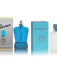 Men Cologne Set (3.4oz/100ml x 2PCS) Eau De Perfume Natural Spray Notes of Woody, Spicy, Citrus & Aromatic Long Lasting Fragrance for Daily Use (SeanBou&BlueSkyM)