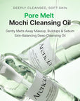ARENCIA Pore Melt Mochi Makeup-Removing Cleansing Oil, Non-Comedogenic, Rice Amino Acids HD, Vitamin E, Cica, & Ceramide, 6.76 fl oz