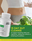 Youth & Tonic 15 Day Cleanse & Carb Matrix Support for Bloating, Gut & Metabolism Health, Break The Plateau, Feel Lighter & Energized, Colon Cleanser & Detox with ACV, Glucomannan, Chromium, 60 Pills