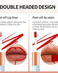 Matte Lip Stain Peel Off Lip Gloss& Lip Liner 2-in-1: One end defines lips with precision liner, the other peels off to reveal long-lasting, waterproof, smudge-proof, transfer-proof matte color.3#