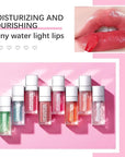 Hydrating Lip Glow Oil, Moisturizing Lip Glow Oil, Nourishing Glossy Transparent Lip Oil, Plumping Lip Oil, Lip Balm, Non-sticky Tinted Toot Lip Balm for Lip Care (CLEAR) 0.2 OZ