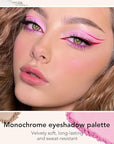 Monochrome Matte Eyeshadow Makeup Palette, Highly Pigmented Peach Pink Eyeshadow Palette, Matte Pressed Powder Eye shadow Makeup, Single Vegan Eye Shadow, Daily Evening Women Girls Eyeshadow Gift 02