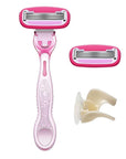 Amazon Basics Women's 5 Blade FITS Razor for Women, FITS Amazon Basics FITS Handle and Venus Handles, Includes 1 FITS Handle, 2 Cartridges & 1 Shower Hanger