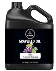 Naturevibe Botanicals Grapeseed Oil 32oz | 100% Pure Cold-Pressed & Lightweight Carrier Oil | Non-Greasy Natural Moisturizer for Skin, Hair, Face, Nails & Massage | Hexane-Free, Fresh & Versatile