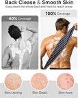 Yiclick 2 Pack Exfoliating Washcloth Towel - Body Scrubber Exfoliator, Loofah Sponge, Korean & Japanse & African Net Sponge Rag - Back Scrubber Washer for Use in Shower Bath