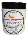 Tallow & Magnesium Body butter - Grass Fed tallow Magnesium Cream- Handmade tallow moisturizer for Cracked, Dry, Itchy skin- eczema cream- diaper rash- dry skin body care (FRANKINSCENCE)