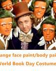 Go Ho Orange Face Paint Stick,Water Based Washable Face Body Paint Stick,Non-toxic Full-coverage Cream Body Paint for Adults Children Halloween Cosplay SFX Tiger Pumpkin Makeup