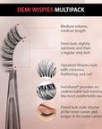 Ardell Demi Wispies False Eyelashes Multipack – Natural Lashes Wispy with Invisiband for Lightweight Comfort, 6 Pairs x 2 Pack