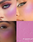 Single Purple Matte Blush for Cheeks Face Blushes Makeup Palette, Rose Bean Monochrome Cream Blushes Palette Makeup for Older Women, Natural Pigmented Paleta de Púrpura monocromática 01