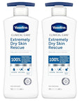 Vaseline Lotion for Dry Skin - Clinical Care, Extremely Dry Skin Rescue, Body Moisturizer, Fast-Absorbing Body Lotion for Women and Men with Glycerin, Hydrating Lipids, 13.5 Oz Ea (Pack of 2)