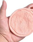 Reusable Makeup Remover Pads 16 Pack Microfiber Cleansing Facial Rounds Wipes Face, Eyes, Lips(3.5inch, coral)
