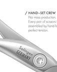 GERMANIKURE 4pc Travel Manicure Set - FINOX Stainless steel tools handmade in Solingen Germany: Nail clipper, Cuticle scissor, Tweezer, Glass Nail file in Leather Case