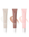 Tinted Lip Butter Balm,3 Colors Vanilla Brown Pink Lip Balm Hydrating Lip Gloss, Non Sticky High Shiny Lip Glow Oil Yummy Lip Stain Plumping Lip Tint Lip Mask Women Valentine's Day Makeup Gift-Set A