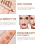 KIMUSE 2Color Dual Cream Contour Stick, Multi Blush Face Makeup
