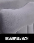 GORILLA GRIP Mesh Bath Pillow for Tub, 6 Powerful Suction Cups, Oversized Headrest with Breathable FlexComfort Technology for Neck, Head, Back Support, Luxury Machine Washable Bathtub Must Haves, Gray