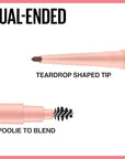Maybelline Total Temptation Eyebrow Definer Pencil, Medium Brown, 1 Count