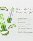 Ownest 10 Pcs Aloe Vera Lip Balm, PH Color Changing Lipstick, Change from Green to Natural Pink, Deep Hydrating Tinted Lip Balm, Daily Lip Moisturizer for Dry Cracked Lips, with Real Aloe Vera