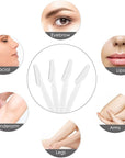 16 Pcs White Eyebrow Razor, Face Razors Multipurpose, Facial Razors for Women Men, Eyebrow Trimmers Shaver with Protective Cover, Dermaplaning Tools for Face Body Use, Facial Hair Removal Tools