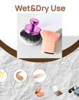 Blend & Blur Extra Large Beauty Soft Body Makeup Brush,Face Self Tanner 2 Pack—Wide Round Head Kabuki Brush Tanning Applicator Set, Powder,Professional Leg Makeup Tool with Drawstring Bag