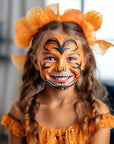 CCbeauty Orange Face Paint Stick, Face Painting Kit, Full Coverage SFX Makeup Foundation, Professional Hypoallergenic Body Paint for Halloween Costume Party, Creepy Pumkin, Tiger, Ompa Lompa Makeup