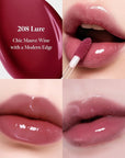 Dew Drop Tint #208 Lure 4.5g, Hydrating, Glossy, Lightweight Lip Stain with High-shine, Long Lasting Color with Moisturizing Lip Drop, Dewy Finish, Korean Beauty Makeup