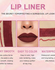2-in-1 Deep Red Lip Liner & Lipstick Set Kit for Women, Matte Lips Kit with Lip Liner Lip Stains Long Lasting Waterproof 24 Hour Lipstick and Lip Liners Combo Lipliners Pencil Set 15