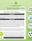 Aloderma Oil Controlling Facial Cleanser Made within 12 Hours of Harvest with Organic Aloe Vera - Clear Breakouts - Wintergreen to Help Purify & Deeeply Cleanse Pores - Calming Aloe Facial Wash, 3.5oz