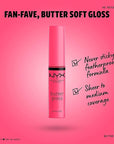 NYX PROFESSIONAL MAKEUP Butter Gloss, Non-Sticky Lip Gloss - Peaches & Cream (Pink Coral)