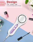 Face Scrubber Exfoliator,Facial Cleansing Brush Rechargeable IPX7 Waterproof with 5 Brush Heads,Electric Face Spin Brush for Exfoliating, Massaging and Deep Cleansing (White+Purple)