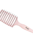 L'ANGE HAIR Siena Wide Curved Vented Hair Brush | Detangle with Nylon Bristles Best for Tangles and Knots Ideal Men Women Brushes Airflow Blush